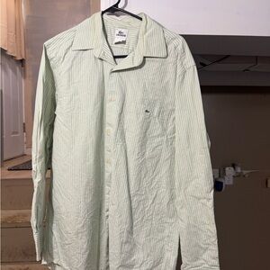 Lacoste Light Green Striped Shirt